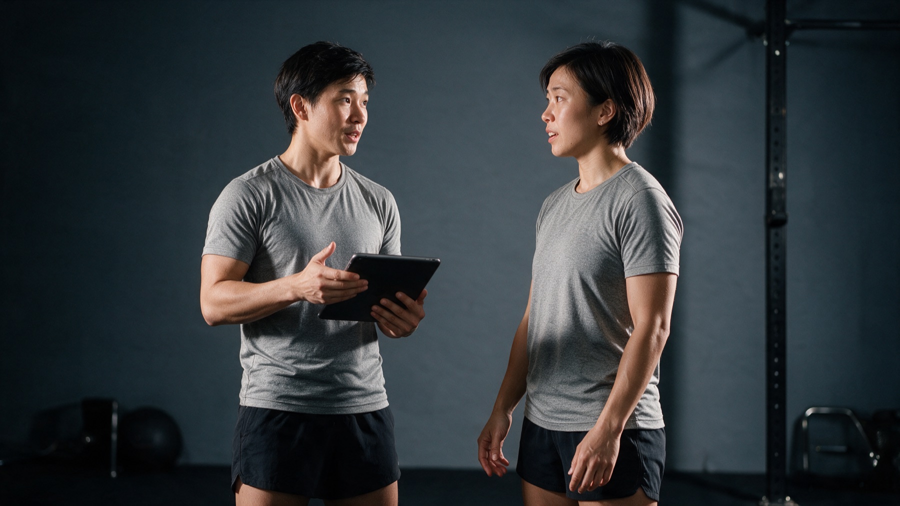 A Tau coach talking through a case with a client